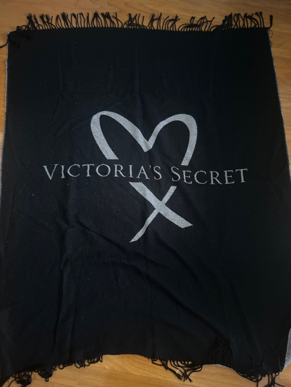 BOGO ❤️ Victoria's Secret Black Throw with Heart Logo